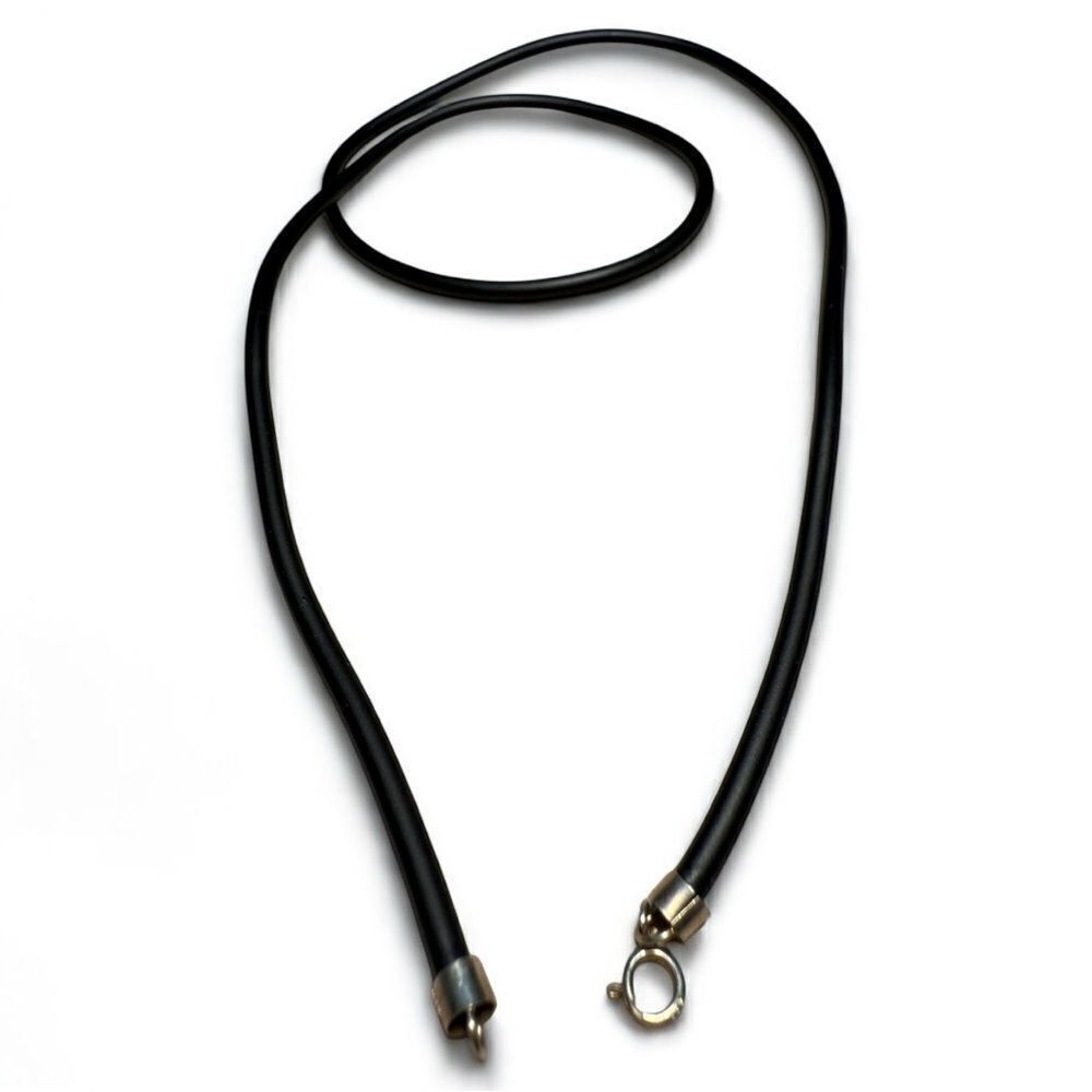 24” Black Cord Necklace - Unisex | 925 Silver
Clasp Minimalist Great for Men